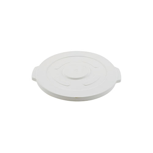 Winco FCW-20L Lid Fits On 20 Gallon White Polypropylene Container - VRS Restaurant Equipment & Supply Store