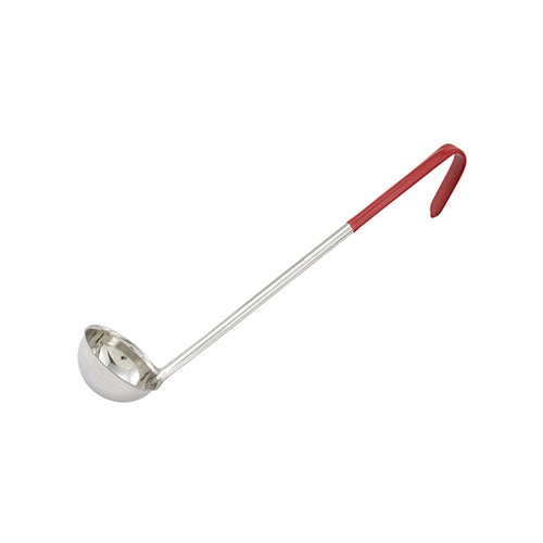 Winco LDC-2 2 Oz Stainless Steel Serving Ladle With Teal Handle - VRS Restaurant Equipment & Supply Store