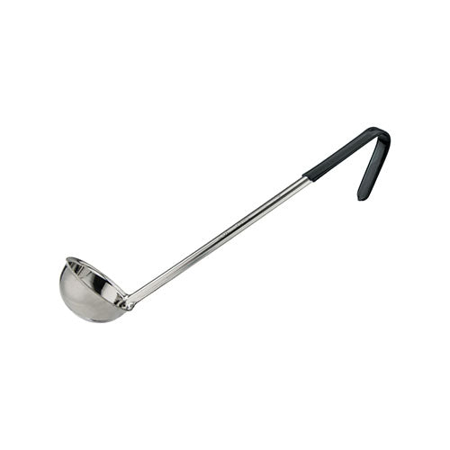 Winco LDCN-2K 2 Oz Stainless Steel Ladle with Black Handle - VRS Restaurant Equipment & Supply Store