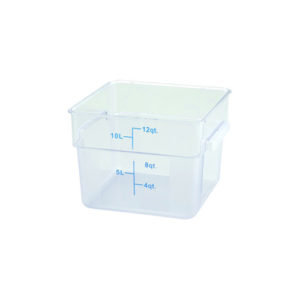 Winco PCSC-12C 12Qt Polycarbonate Clear Square Food Container - VRS Restaurant Equipment & Supply Store