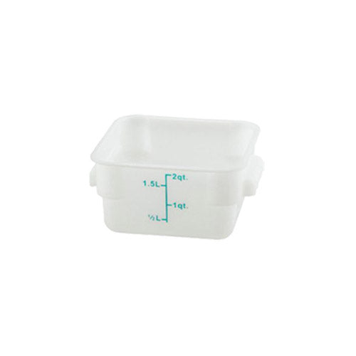 Winco Square Storage Container, White Polypropylene - VRS Restaurant Equipment & Supply Store