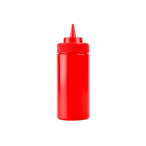 Winco PSB-08R 8 Oz Red Squeeze Bottle – 6 / Pack - VRS Restaurant Equipment & Supply Store