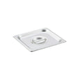 Winco SPSCS 1/6” Size Stainless Steel Solid Steam Table / Hotel Pan Cover - VRS Restaurant Equipment & Supply Store