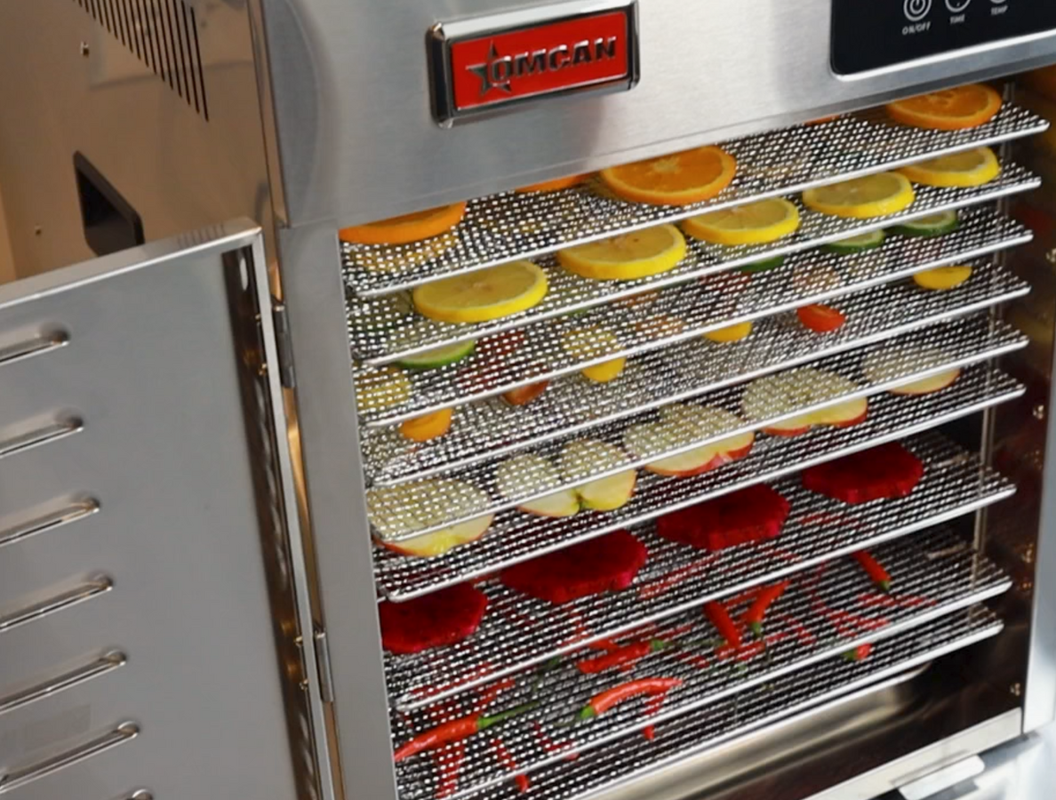 Omcan 12 Trays Stainless Steel Food Dehydrator w/ Digital Control