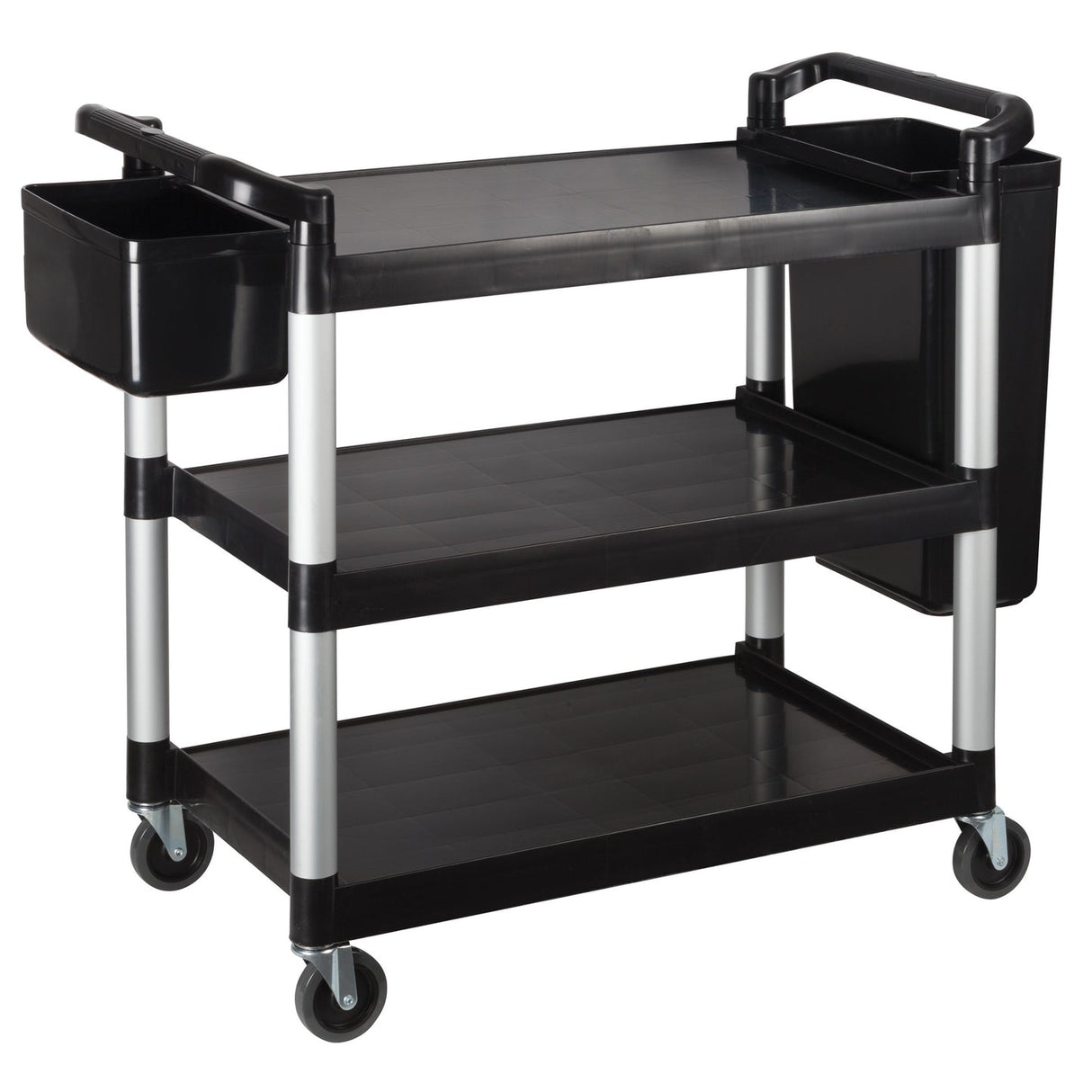 Winco UC-3019K - 3-Tier Utility Carts with Brakes - Black, 40-3/4L x 19-1/2W x 37-3/8H