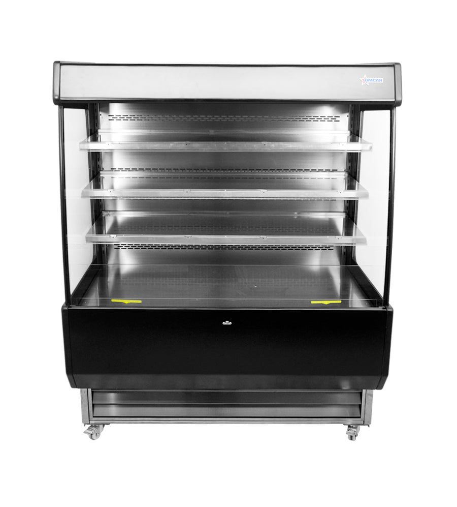 Omcan 51" Grab-and-Go Open Refrigerated Floor Self-Serve Merchandiser with 27.2 cu.ft Capacity