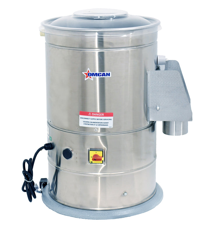 Omcan 22 lb. Heavy Duty Potato Peeler – 110 V, 0.5 HP