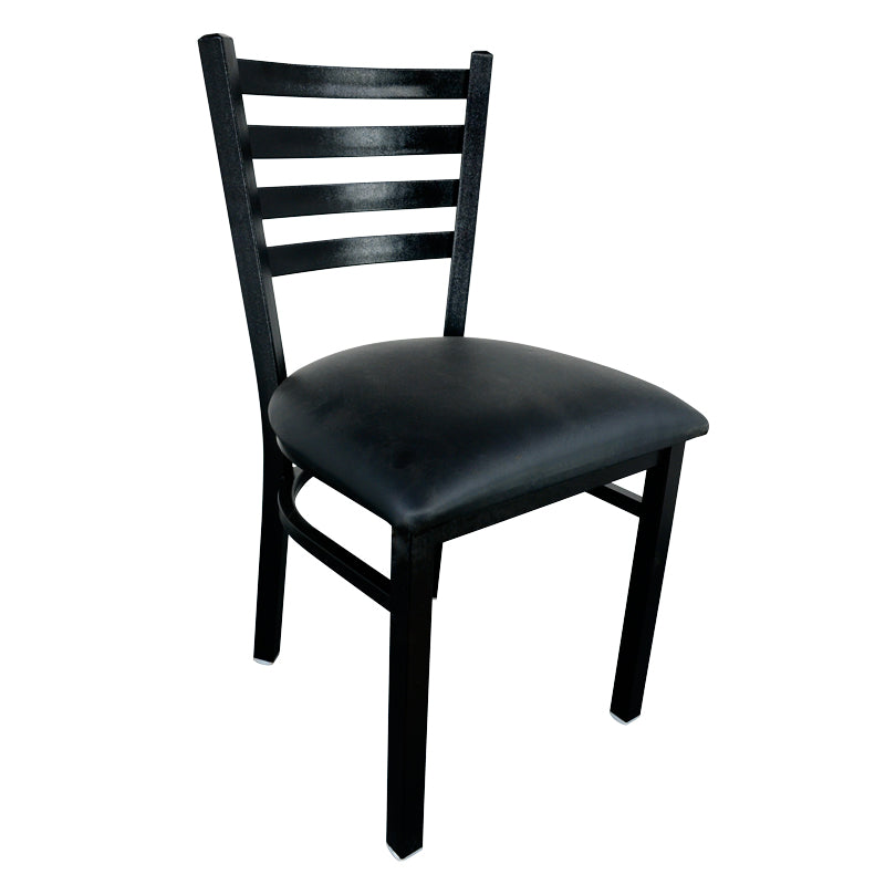 Omcan Metal Ladder Back Chair with Black Finish (Frame Only) - 47594