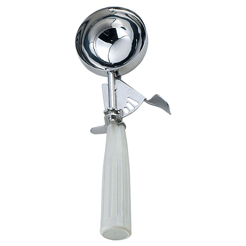 Omcan 3 3/4 oz Ice Cream Disher with Ivory Plastic Handle (Size 10)