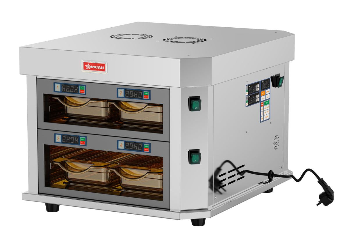 Omcan 21” 2-Channel Countertop Food Warmer - 1700W (2.3 HP)