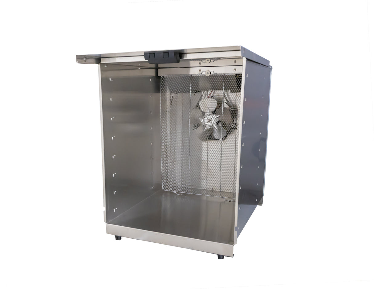 Omcan 16 Tray Stainless Steel Food Dehydrator with Thermostat Control and Timer, 120V, 1000W