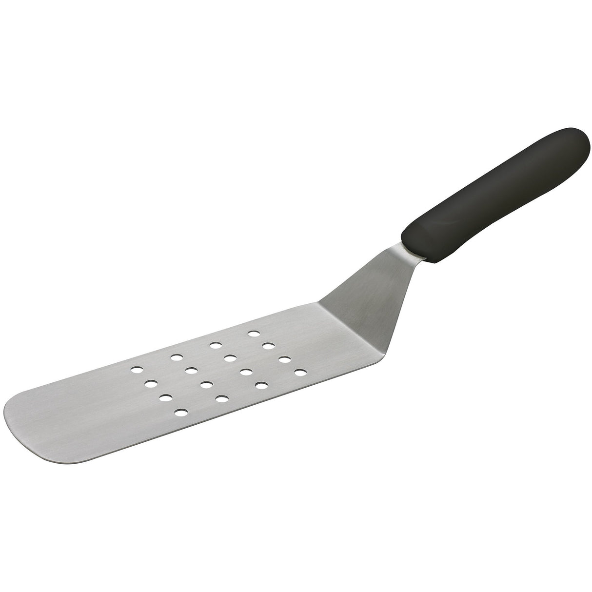 Winco TKP-91 - Perforated Flexible Turner with Offset, Black Polypropylene Handle, 8-1/4" x 2-7/8" Blade
