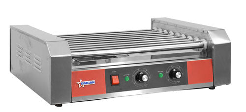 Omcan 44692 - 24" Hot Dog Roller Grill with 9 Rollers - 120 V, 1170 W