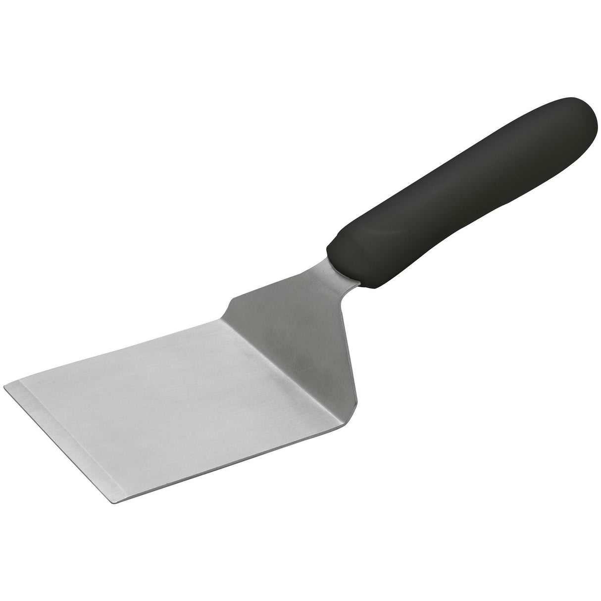 Winco TKP-41 - Steak/Burger Turner with Offset, Black Polypropylene Handle, 4-1/8" x 3-3/4" Blade
