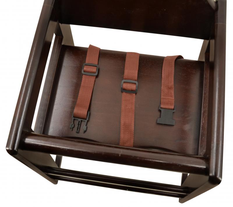 Omcan Commercial Mahogany Wooden High Chair