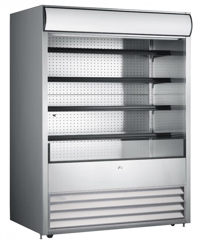 Omcan 72″ Grab-and-Go Open Refrigerated Floor Self-Serve Display Case 37 cu.ft. (1048 L), Stainless Steel – 220 V, 1 Phase, 2.6 HP (1960 W)