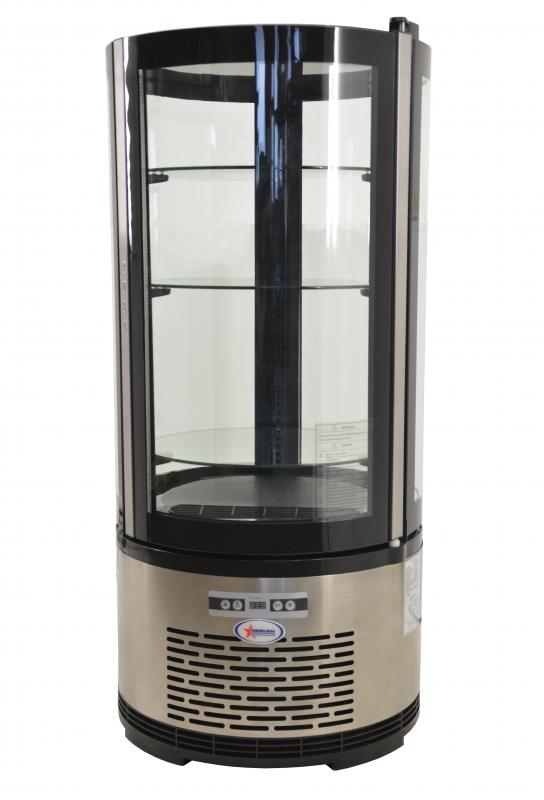 Omcan 19″ Circular Countertop Refrigerated Showcase with 3.53 cu.ft./100 L Capacity