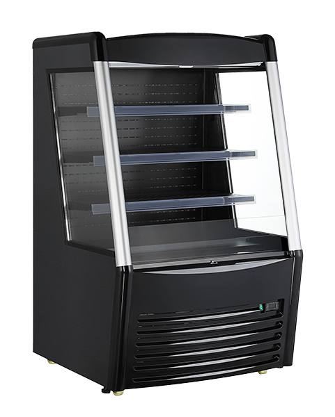 Omcan 36″ Grab-and-Go Open Refrigerated Self-Serve Display Case with 13.77 cu.ft. Capacity – Black