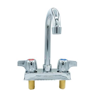 BK Resources BKD-3G-G 4" O.C Deck Mount WorkForce Standard Duty Faucet With 3.5" Gooseneck Spout