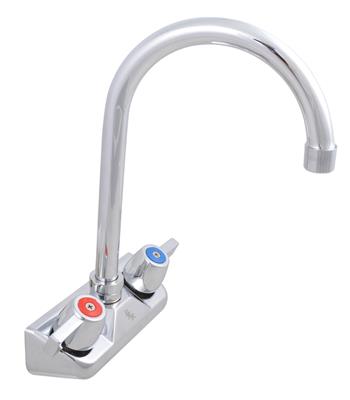 BK Resources BKF-W-3G-G 4" O.C Workforce Splash Mount Faucet With 3.5" Gooseneck Spout