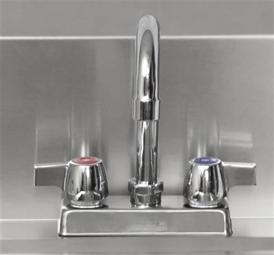 BK Resources Stainless Steel Handsink 13.75"W x 10"D With Faucet - BKHS-D-1410-P-G
