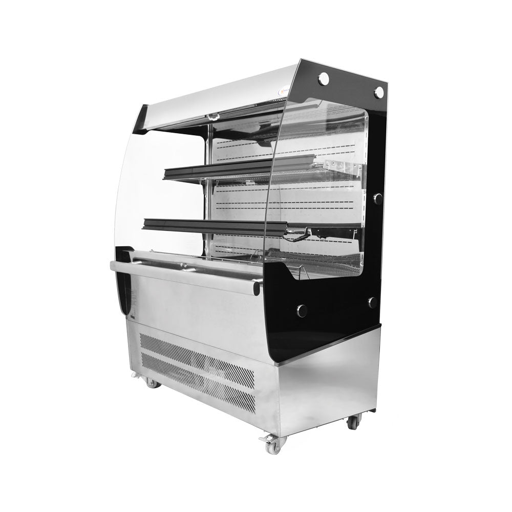 Omcan 39″ Grab-and-Go Open Refrigerated Floor Self-Serve Display Case with 7 cu.ft. (200 L)