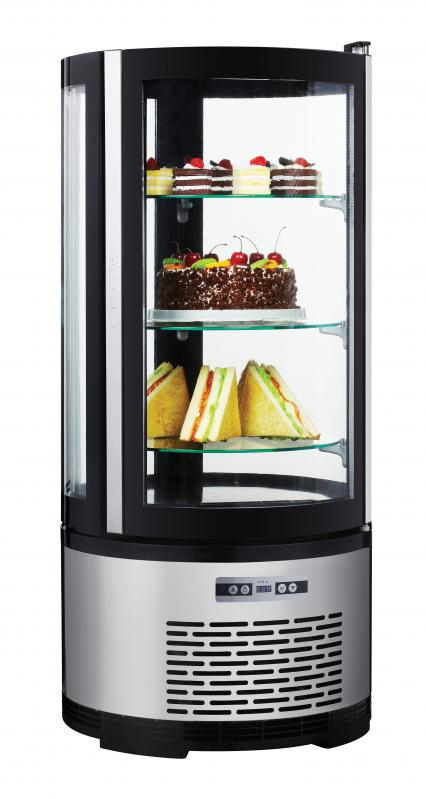 Omcan 19″ Circular Countertop Refrigerated Showcase with 3.53 cu.ft./100 L Capacity