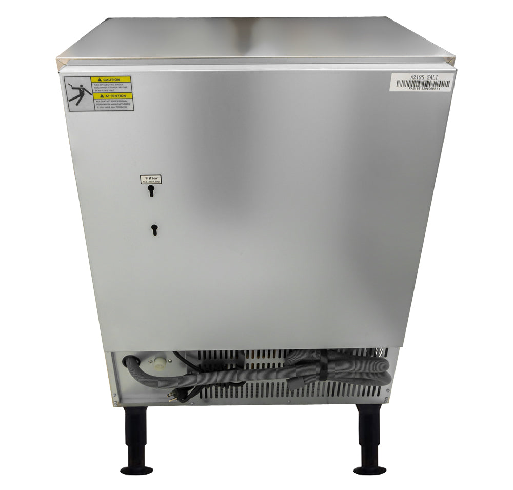 Omcan 26″ Ice Maker Machine with 80 lb. Ice Bin – Ice Yield 210 lb./day, Energy Star
