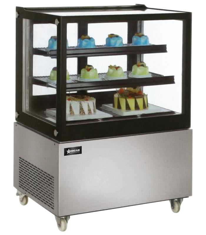 Omcan 48" Square Edge Refrigerated Floor Display Case with 13 cu.ft./370 L Capacity