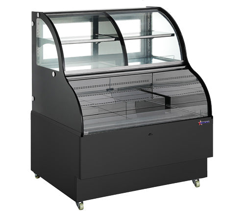 Omcan 48" Dual Service Open Refrigerated Floor Display Case