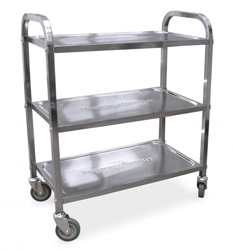 Omcan Stainless Steel Bussing Cart with 27.25″ x 15.75″ tray size