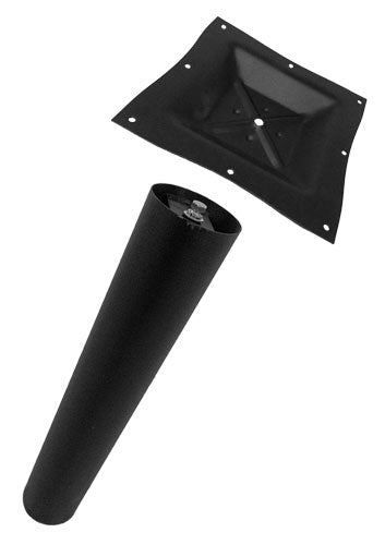 Omcan 4.5″ Diameter Black Column with Square Top Spider for Standard Height Table