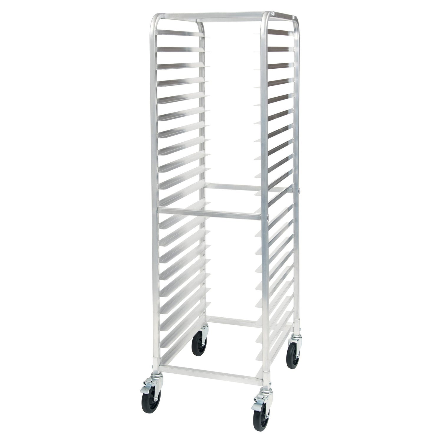 Winco AWRK-20 - 20-Tier End-Load Sheet Pan Rack with Brakes - 3" Spacing - Welded