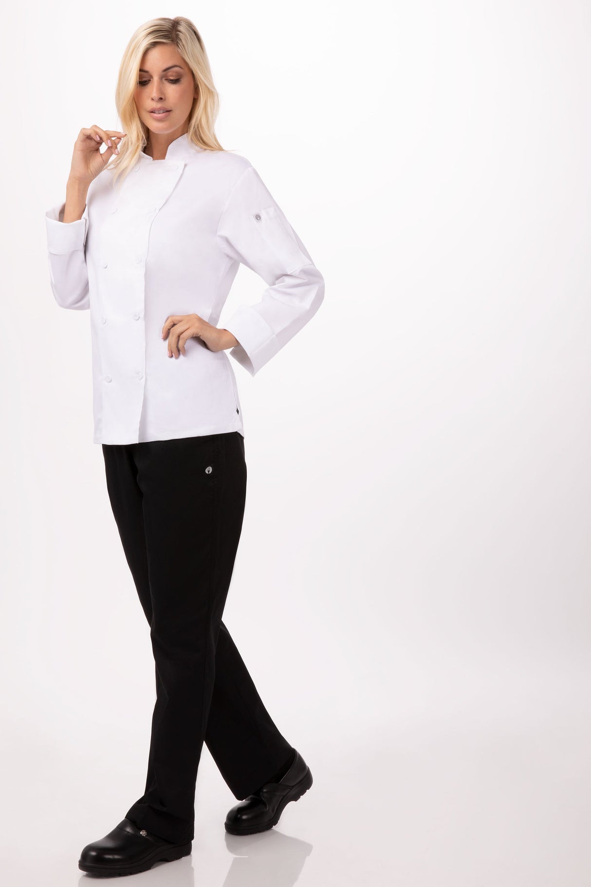 Chef Works CWLJ-WHT-S - Marbella Women's Chef Coat, White, Small