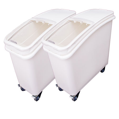 Omcan 21 Gallon (80 Liter) Ingredient Bin with Sliding Lid and Scoop (Pack of 2)