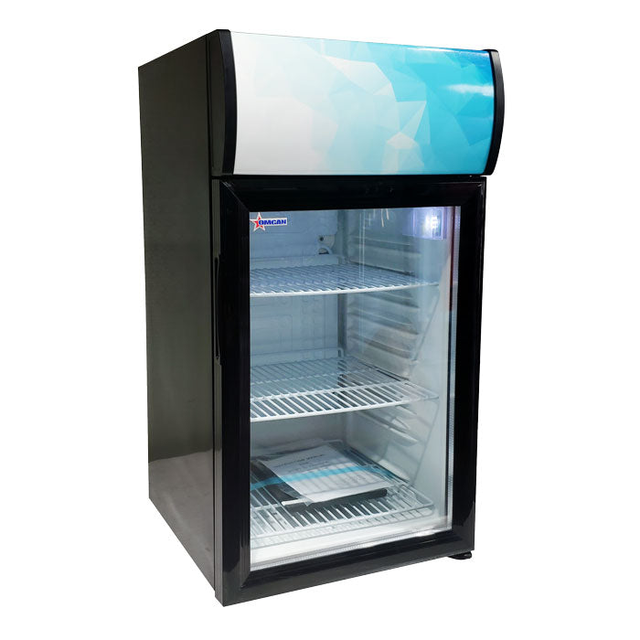 Omcan 17″ Countertop Display Refrigerator with 52 Liter (1.84 cu.ft.) Capacity, Black