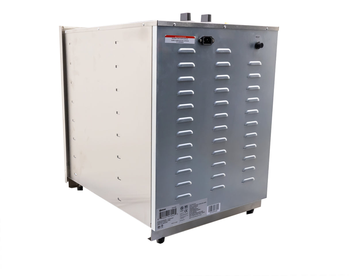 Omcan 16 Tray Stainless Steel Food Dehydrator with Thermostat Control and Timer, 120V, 1000W