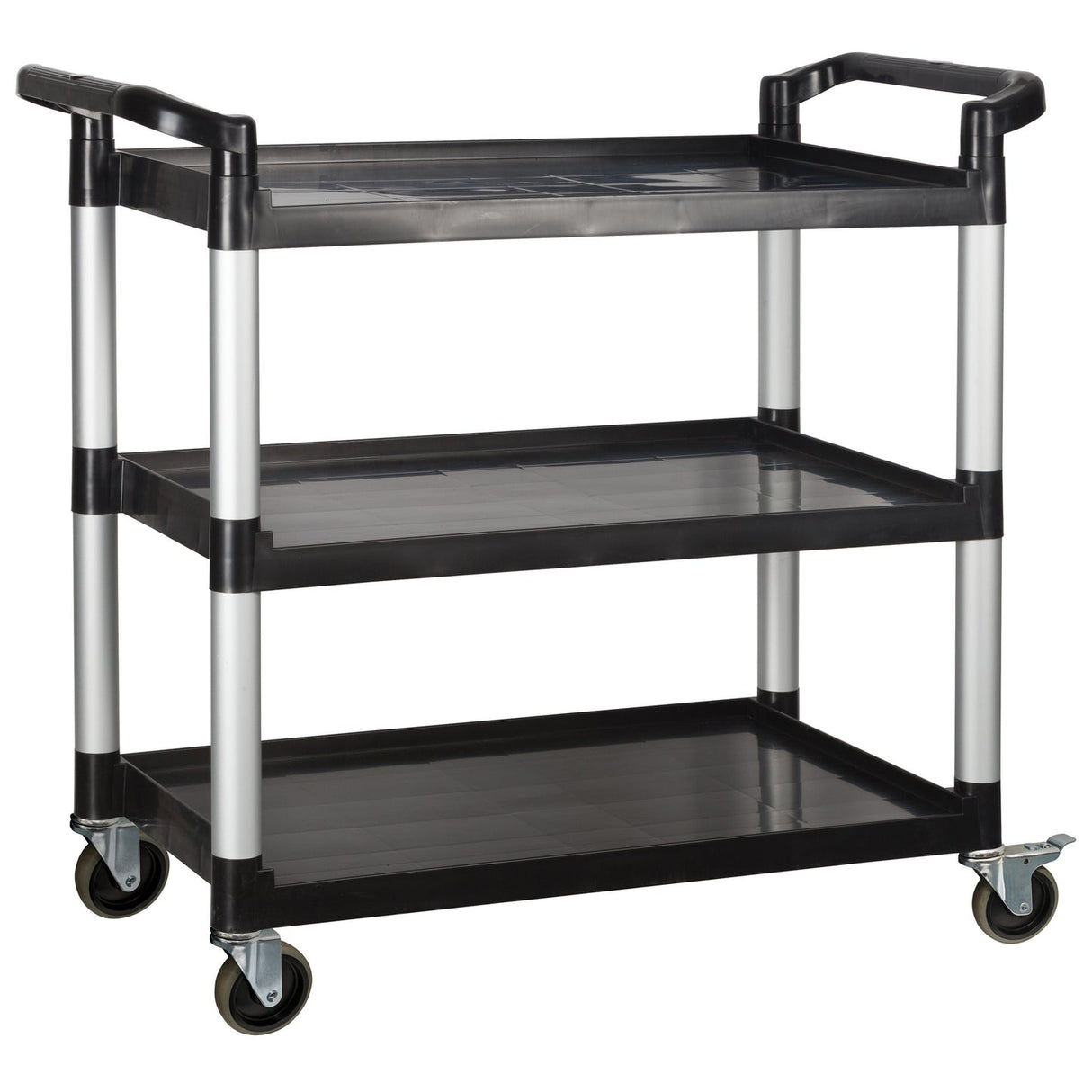 Winco UC-3019K - 3-Tier Utility Carts with Brakes - Black, 40-3/4L x 19-1/2W x 37-3/8H