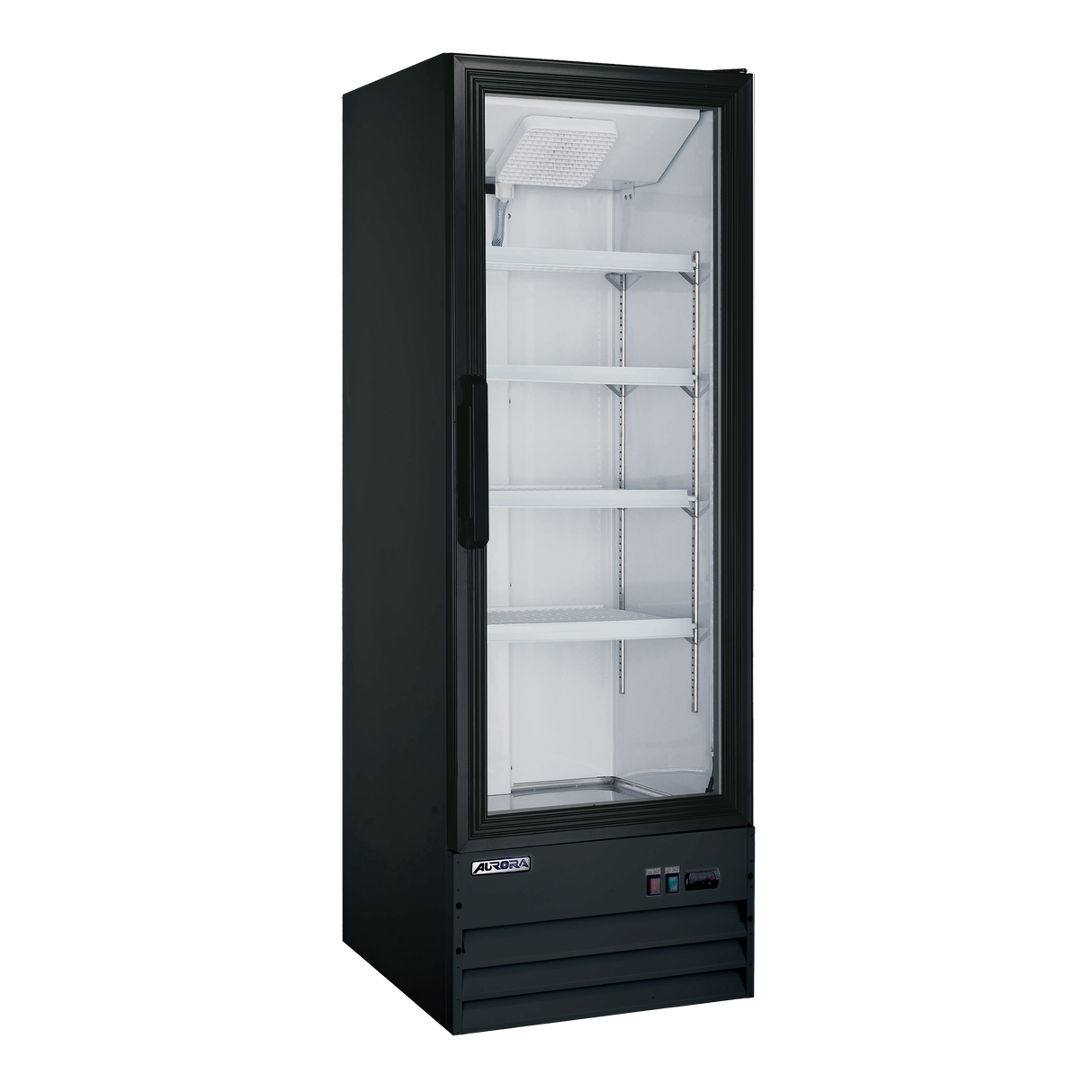 Omcan 59133 - Aurora 22" One (1) Glass Door Display Refrigerator, 9 cu.ft. (254 L), Black
