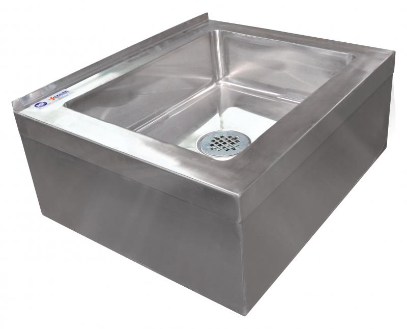 Omcan 20″ x 16″ x 6″ Stainless Steel Mop Sink with Drain Basket