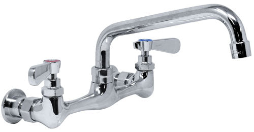 Omcan Splash Mounted Faucet for 18″ x 18″ / 18″ x 21″ – One and Two Tub Sinks and Three Tub Space Saver Sinks
