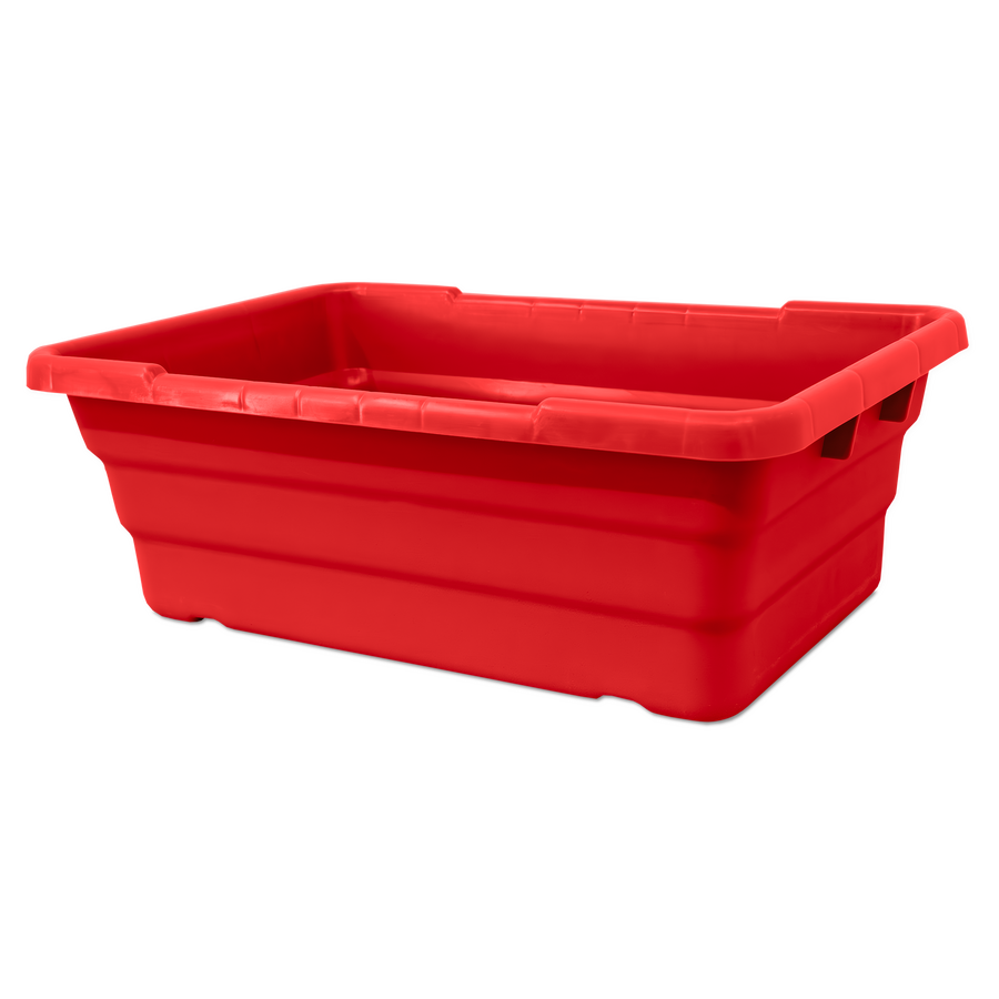Omcan Red Stackable Meat Lug / Tote Box 25″ x 16″ x 8-1/2″ NSF