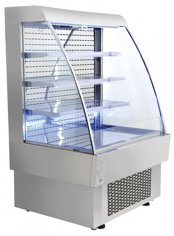Omcan 39″ Grab-and-Go Open Refrigerated Floor Display Showcase, 380 Liter (13.42 cu.ft) – 110V, 1.7 HP (1280 W)