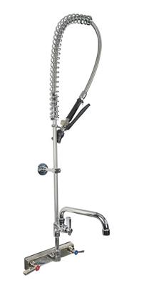 BK Resources Evolution 8" Splash Mount Pre Rinse W/ Add-on Faucet