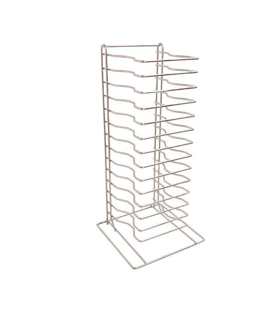 Omcan 15-Slot Pizza Pan Rack Chrome Steel