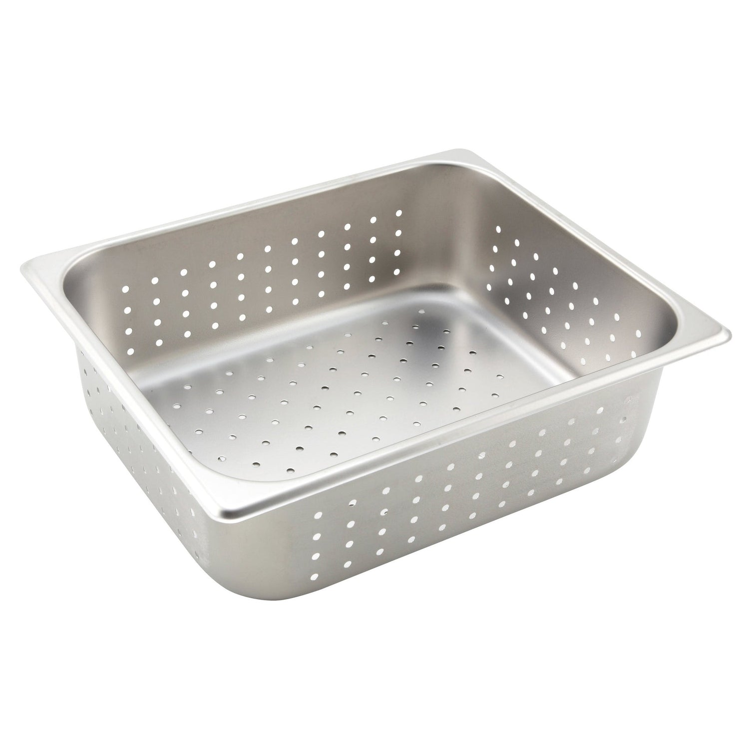 Winco SPHP4 - Perforated Steam Pan, 25 Gauge Stainless Steel - Half, 4"