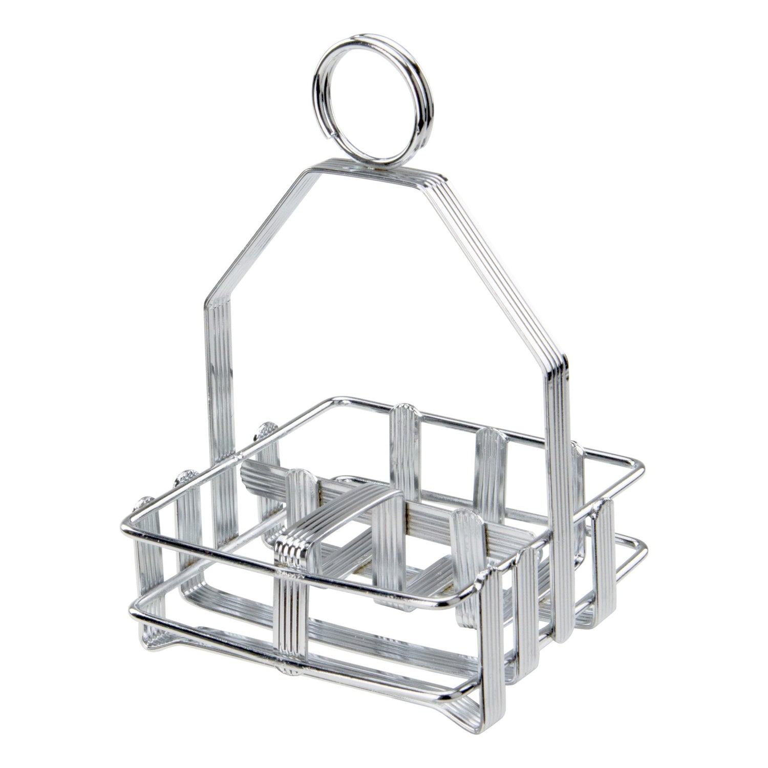 Winco WH-7 - Chrome Plated Cruet Rack for Salt/Pepper Shaker Sugar Packets