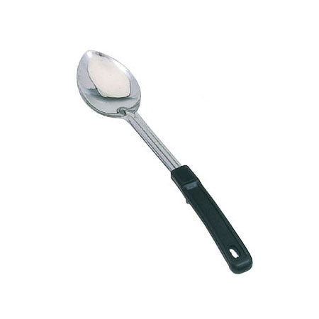 Omcan 15-inch Stainless Steel Solid Basting Spoon with Stop-Hook Handle