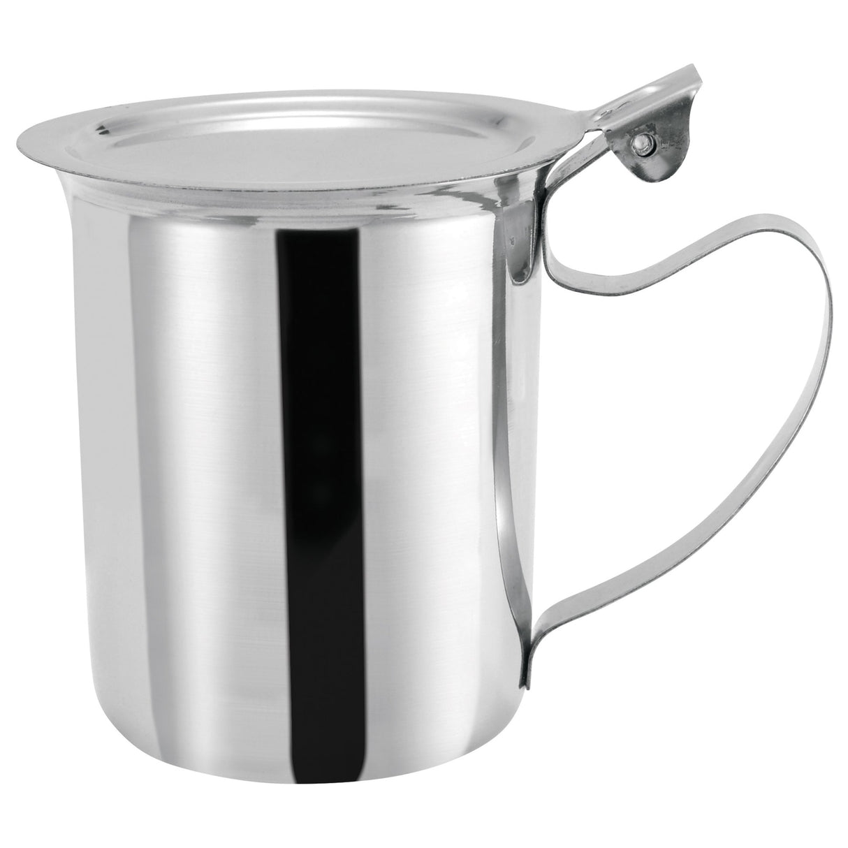 Winco SCT-10F - 10oz Creamer Server, Stackable Cover, Stainless Steel