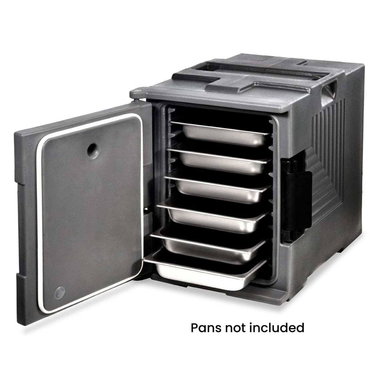 Omcan Insulated Polyethylene Food Pan Transport Carrier Front-Loading Design, up to 6 Pan Capacity